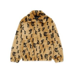 Teddy Fresh oversized faux fur bomber jacket